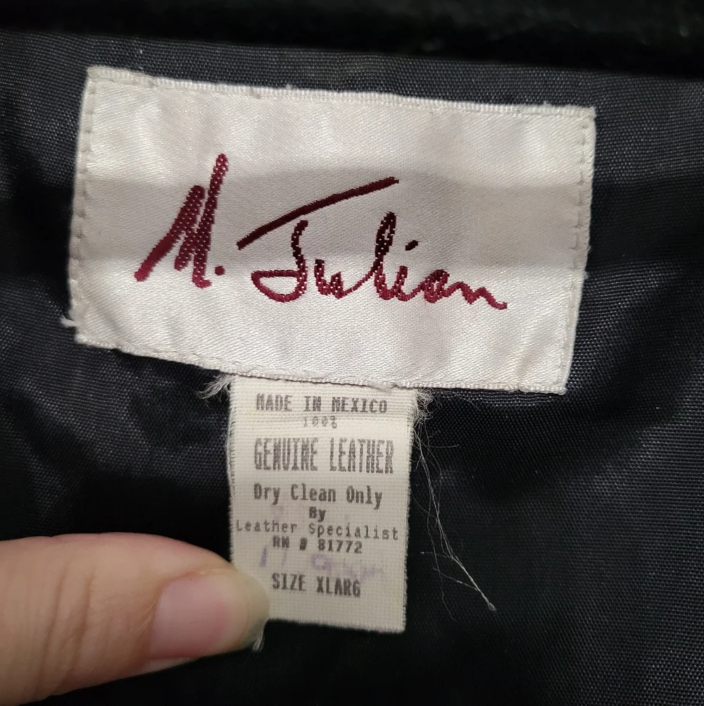 M Julian Wilsons Leather Men's Genuine Leather Jacket Coat Size XL Black Vintage